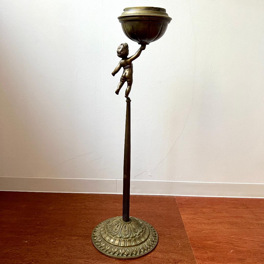 灰皿 スタンド灰皿 フランス製 アールヌーボー ロココ調 アンティーク レトロ