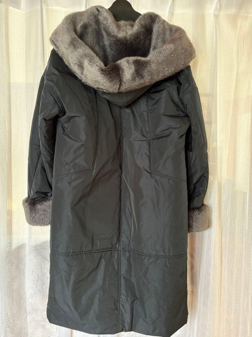 PINORE LUXE（ピノーレ リュクス） ファー付きロングコート　40