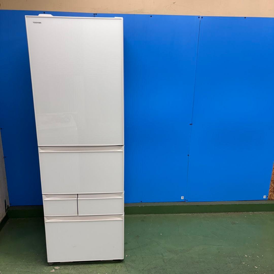 670 大型冷蔵庫　400L強　鏡面　関東配送　インバーター　自動製氷機　美品