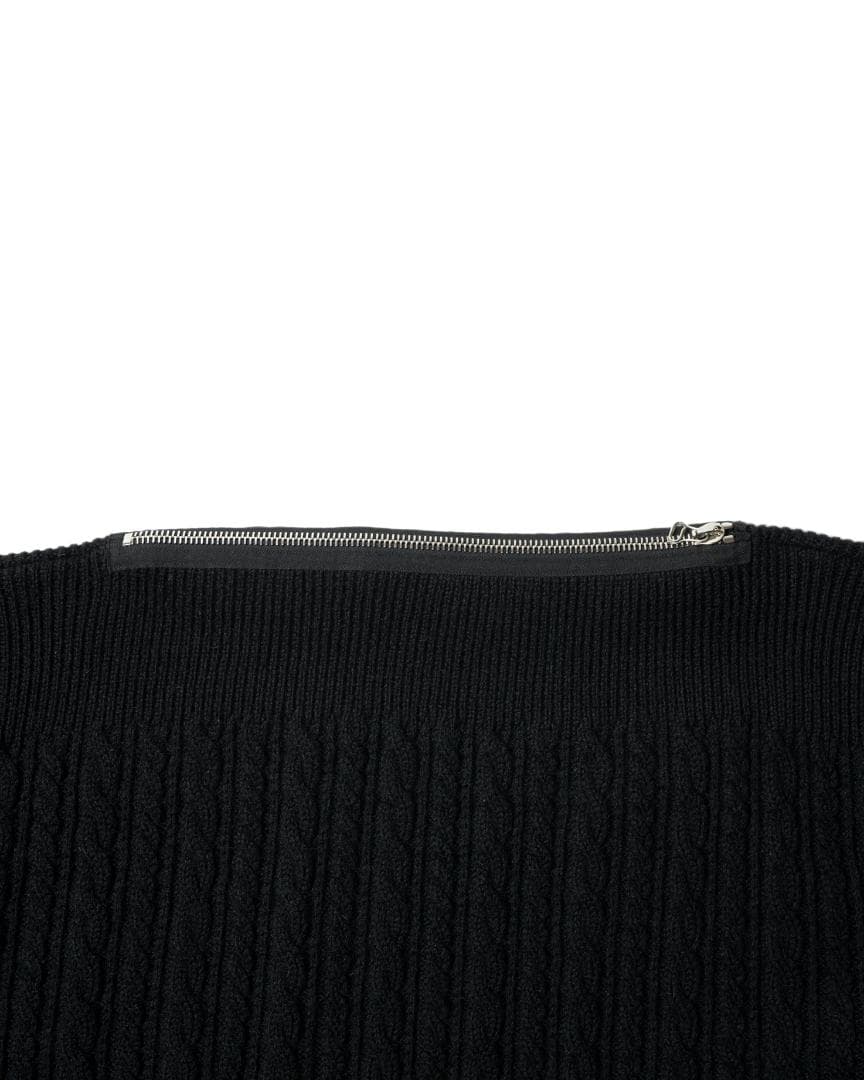 RAF SIMONS / ネックジッパーケーブルニットセーター（サイズM）