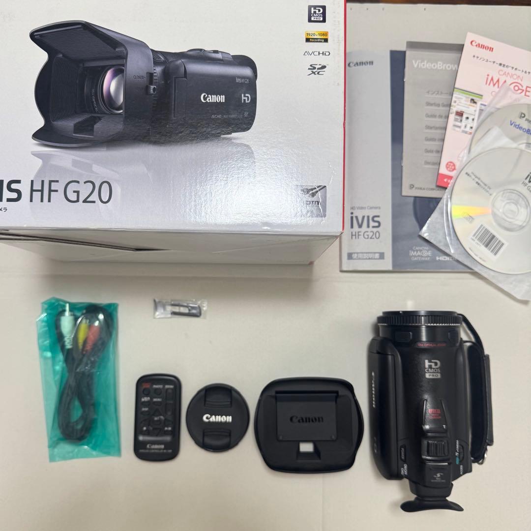 【画面に不具合】 Canon HDビデオカメラ iVIS HF G20 ジャンク