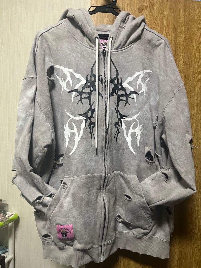 クロミ×ガルフィー イルガルフィームラ染めZIPパーカー