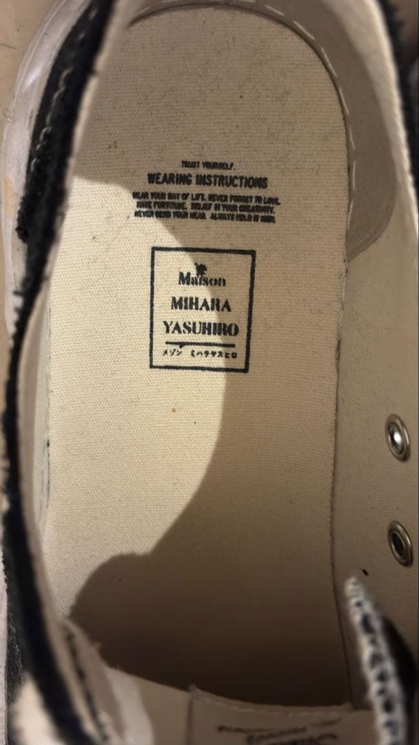 ミハラヤスヒロHANKハンク0Gソールキャンバスロートップスニーカー43