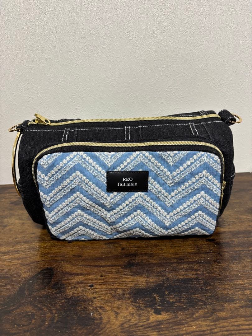 RED ジグザグ模様 ショルダーバッグ ドラム