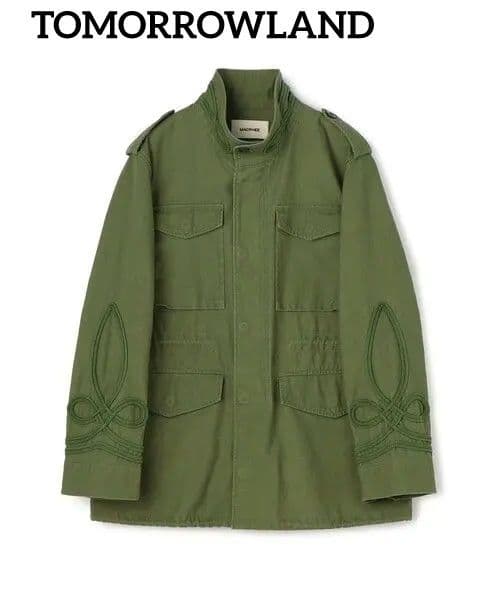 【TOMORROWLAND】スラブバックサテン ミリタリージャケット