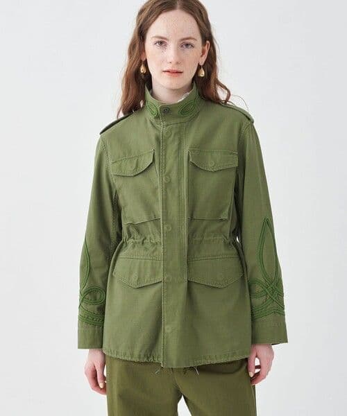 【TOMORROWLAND】スラブバックサテン ミリタリージャケット