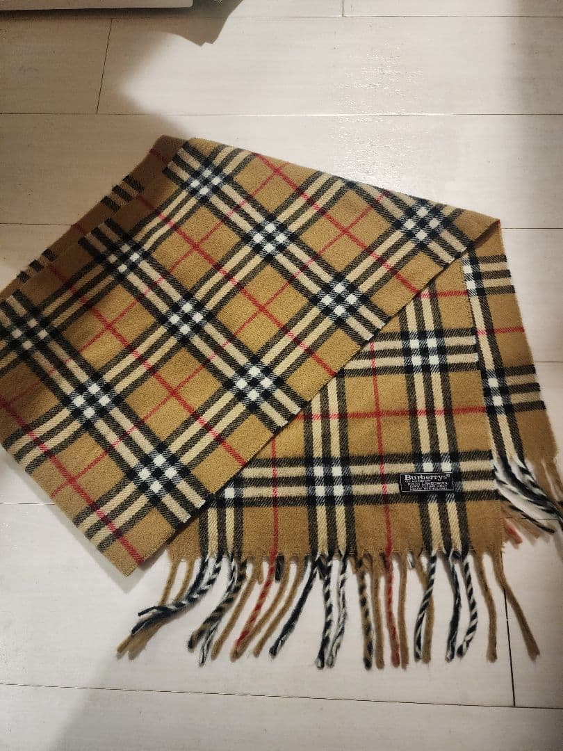 Burberrys チェック柄 マフラー 100%ラムウール