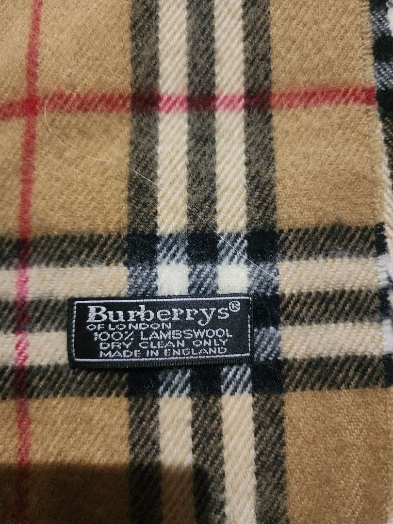 Burberrys チェック柄 マフラー 100%ラムウール