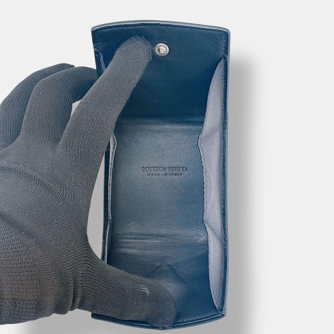 美品 現行 ボッテガヴェネタ カセット ケース ブラック レザー RFID