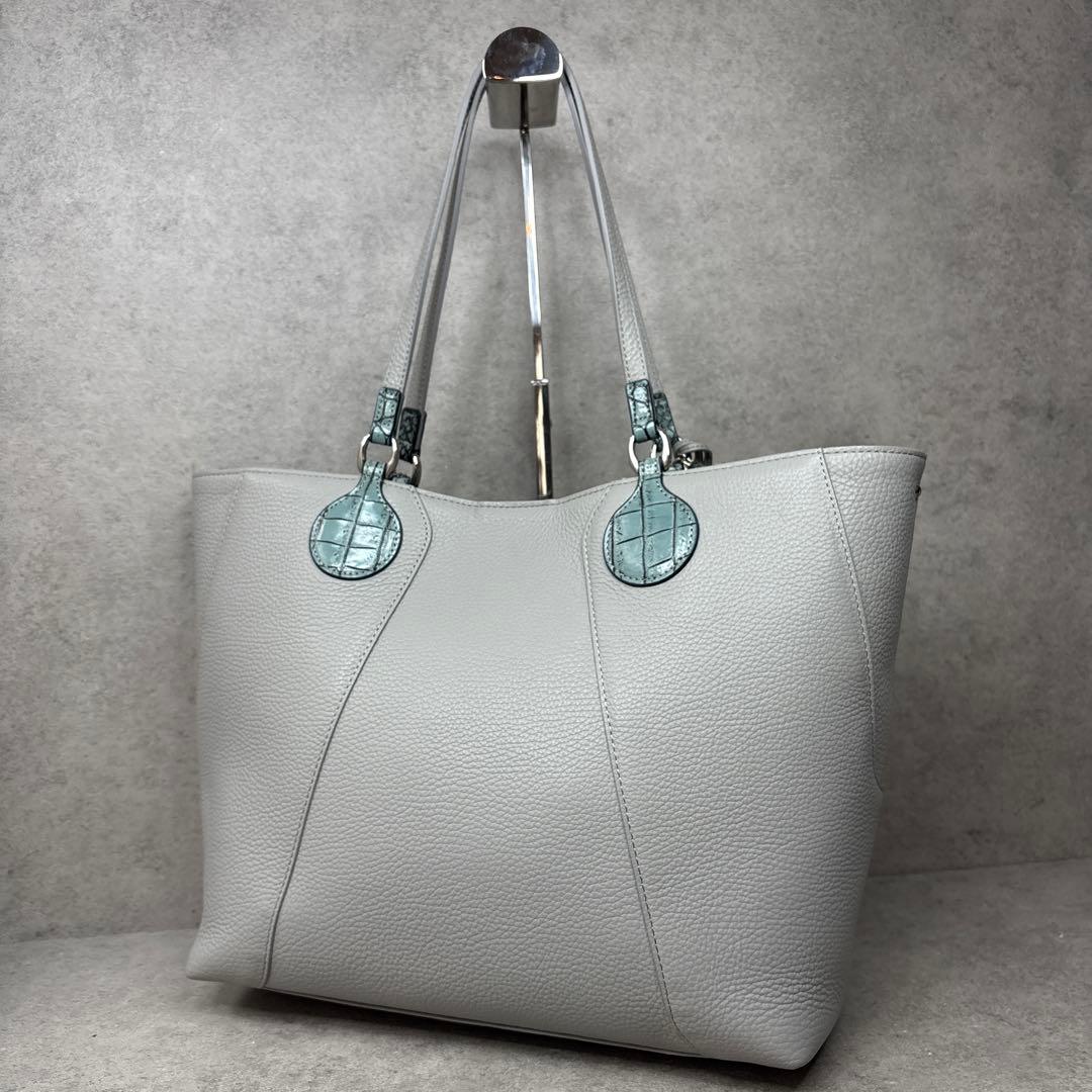 新品！ボーグランJRAクロコダイル　本牛革製トートバッグADMJタマミワタナベ