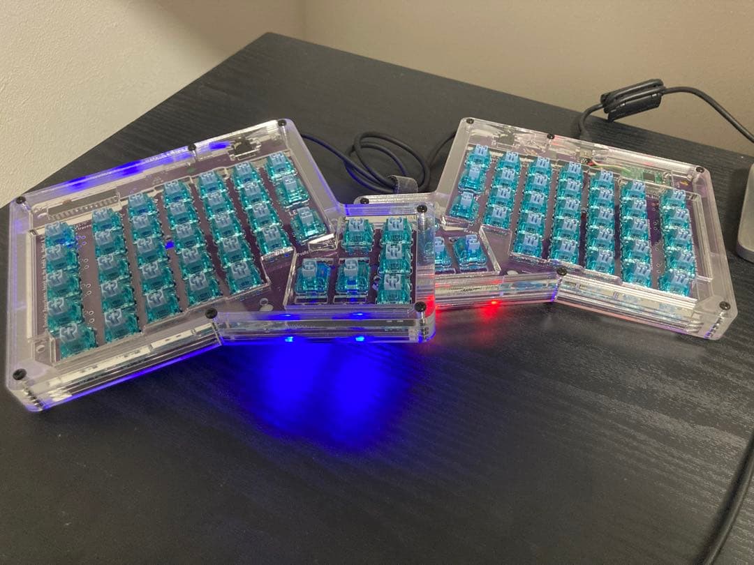 ErgoDox 分割型キーボード RGBアンダーグロー付