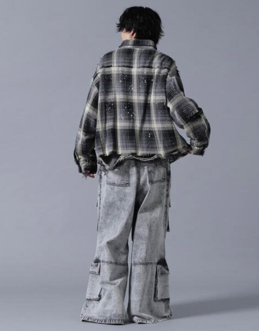 セール 公式完売 DANKE SCHON ハードダメージチェックシャツ