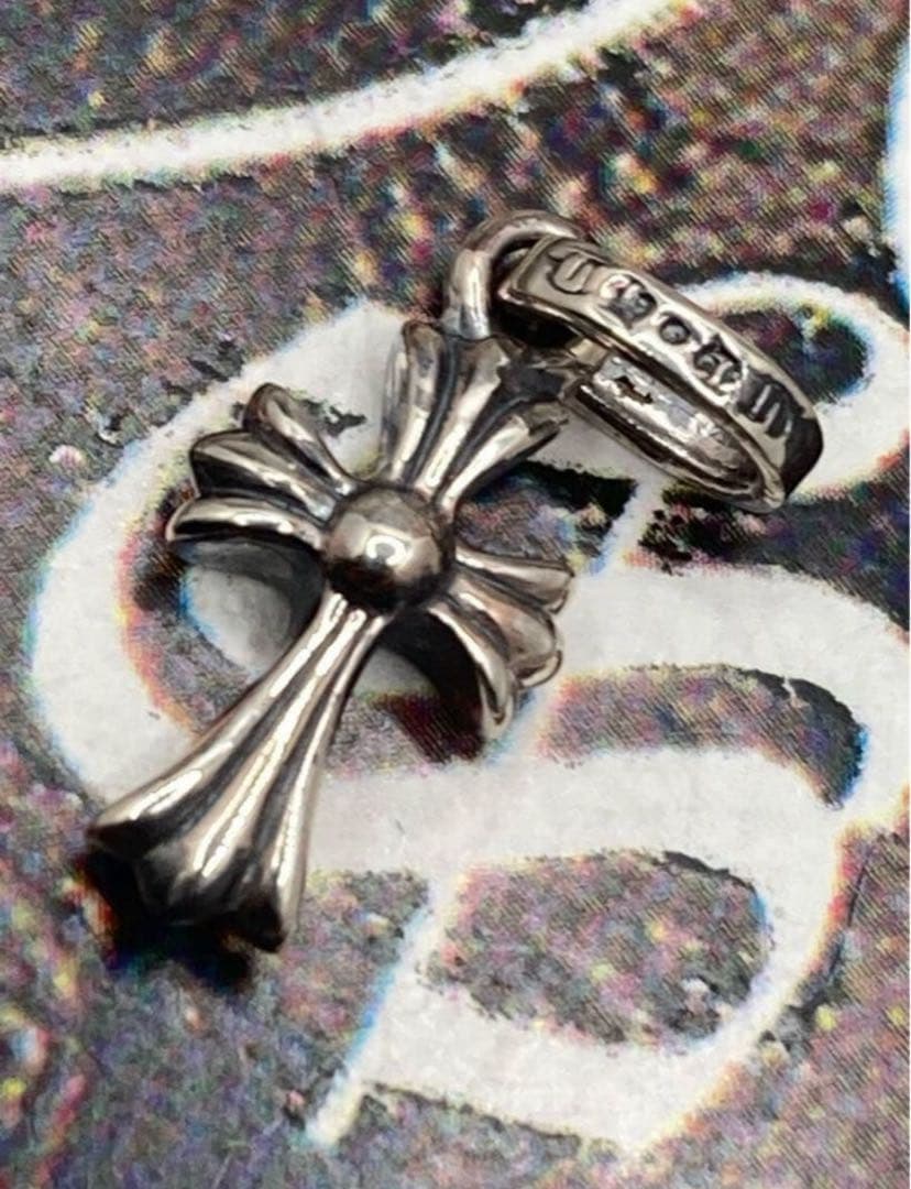 がく様　クロムハーツ　クロス　ベビーファット　チャーム　シルバー925天然パヴェ