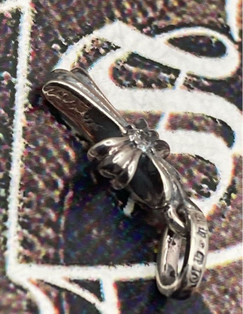 がく様　クロムハーツ　クロス　ベビーファット　チャーム　シルバー925天然パヴェ