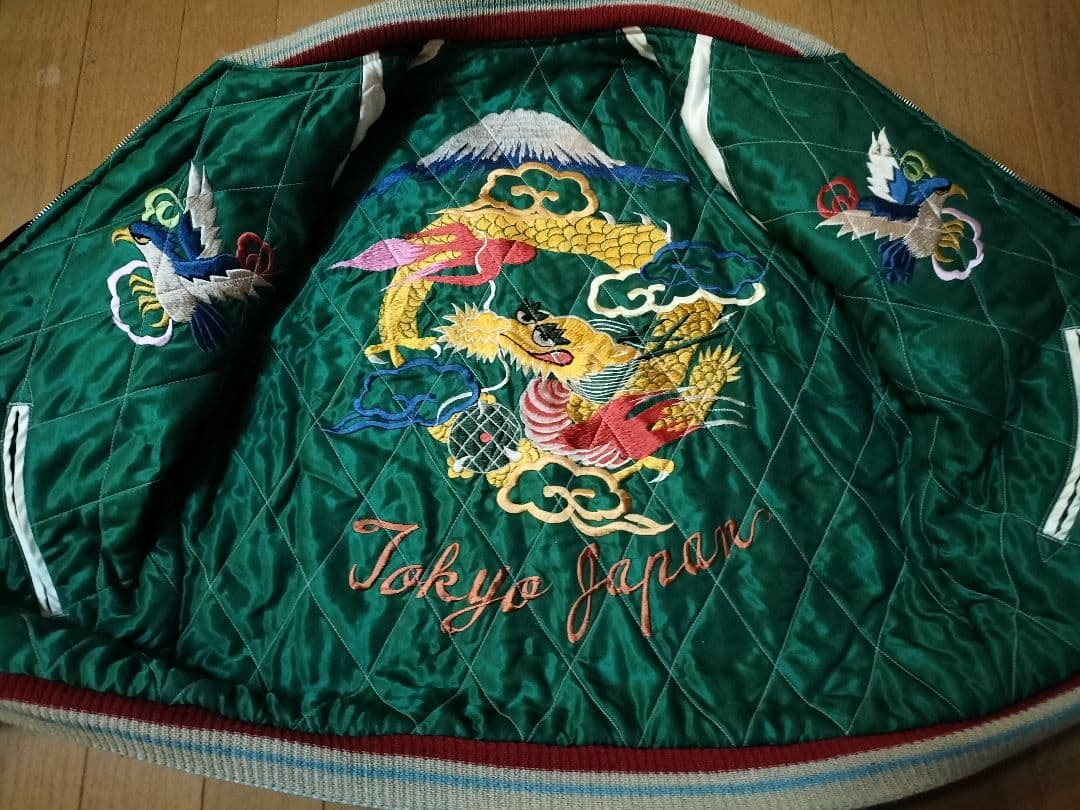 テーラー東洋 スカジャン M 龍 富士山 刺繍 東洋エンタープライズ