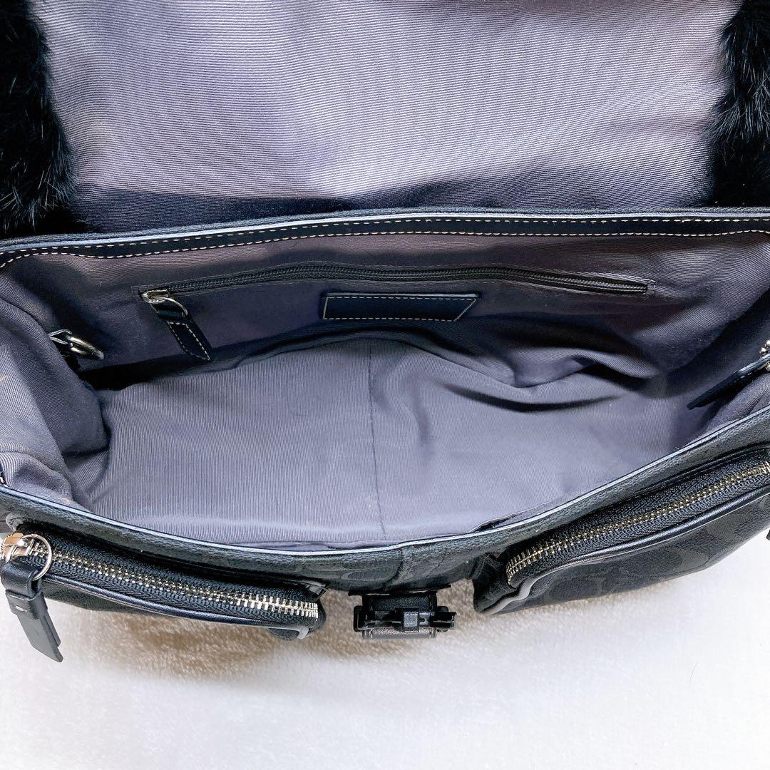 ✨美品✨COACH コーチ ラビットファー ワンショルダーバッグ y2k ロゴ