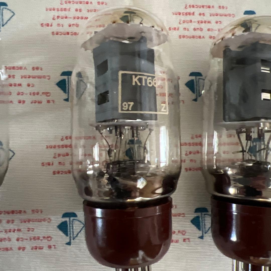 真空管ゴールデンドラゴン　KT66 4本　箱付　マッチドクワッド　動作品
