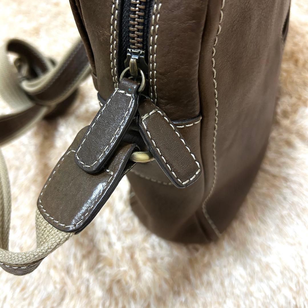 美品✨ 土屋鞄 ツチヤカバン トーンオイルヌメ ジップトップショルダーバッグ