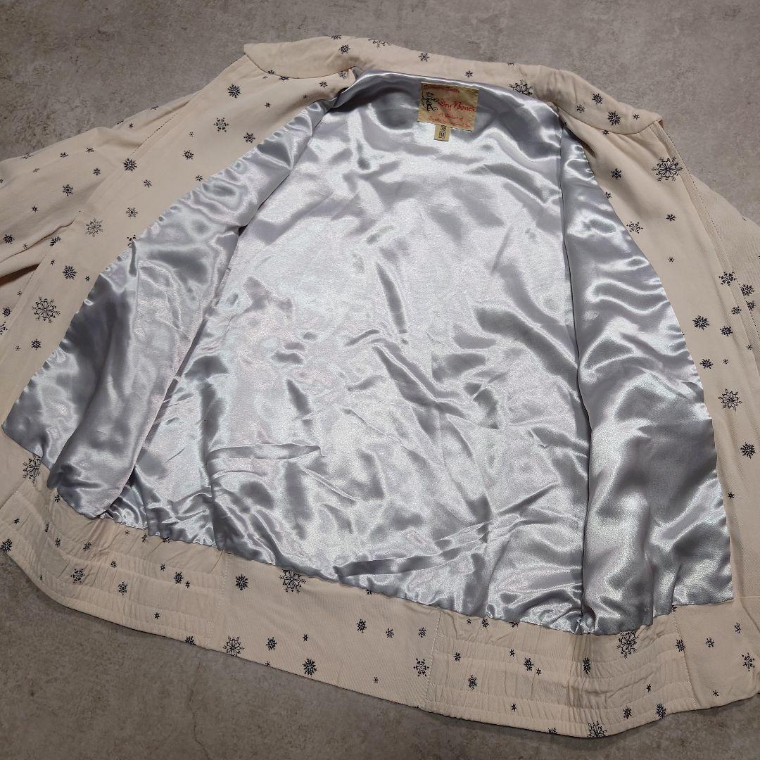 Dry Bones レーヨンギャバジャン スキー柄 スノーフレーク M