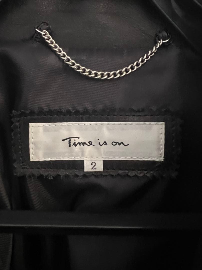 Time is on 黒 Mid Length Dapper Coat サイズ2