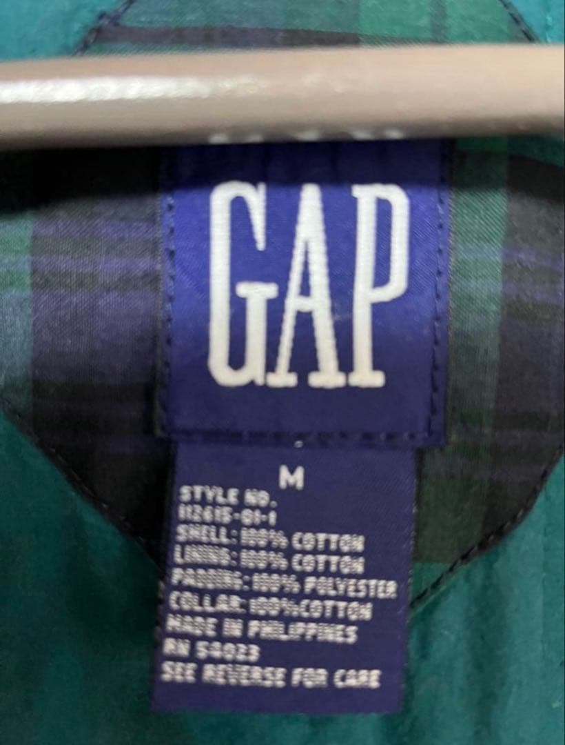 90s OLD GAP ブラックウォッチ 中綿 ハンティング M