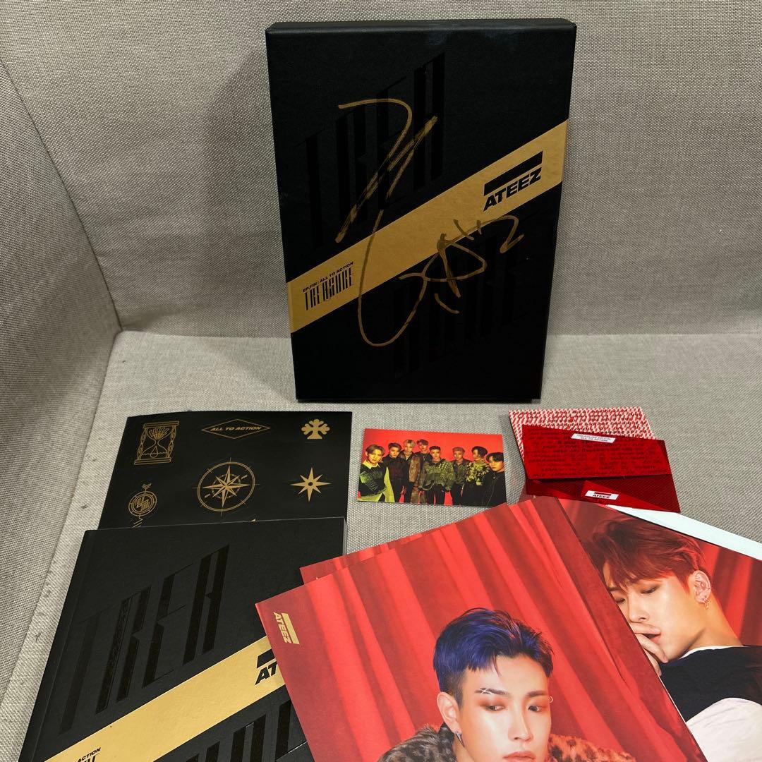 ATEEZ TREASURE ALL TO ACTION ホンジュン 直筆サイン