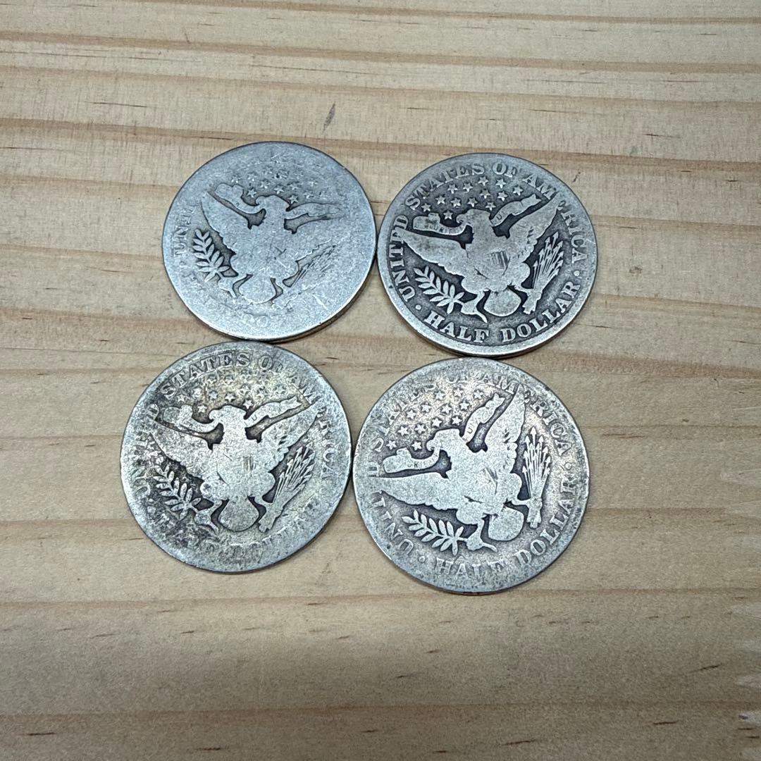 Y*様 1902年 アメリカ バーバー ハーフダラー 4枚セット