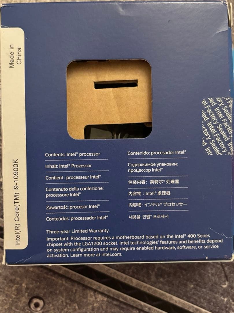 Intel Core i9-10900K（Unlocked）