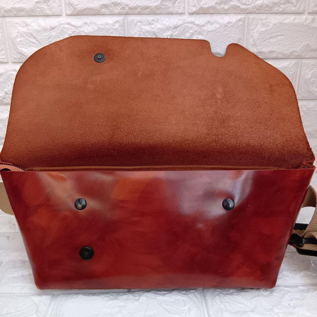 【ユニアンドコー】メッセンジャーバック ショルダーバッグ S キャメル ブラウン