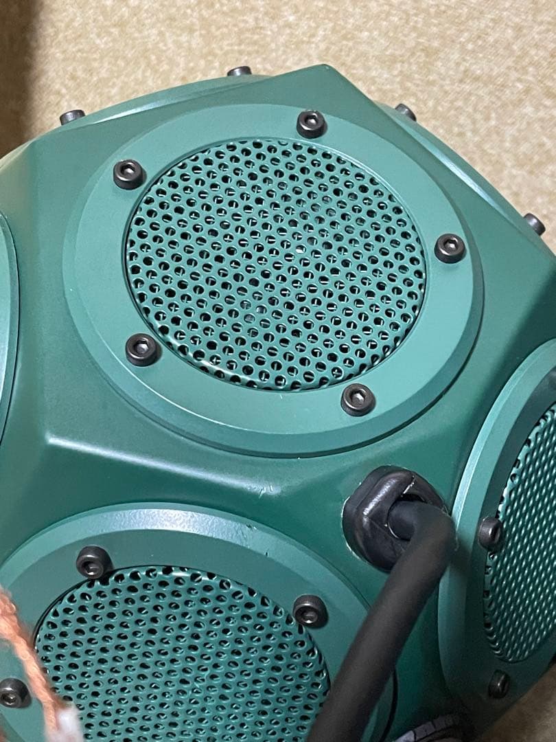 【希少レア！】12面体スピーカー　全天候型　グリーン　入手困難　アースグリーン