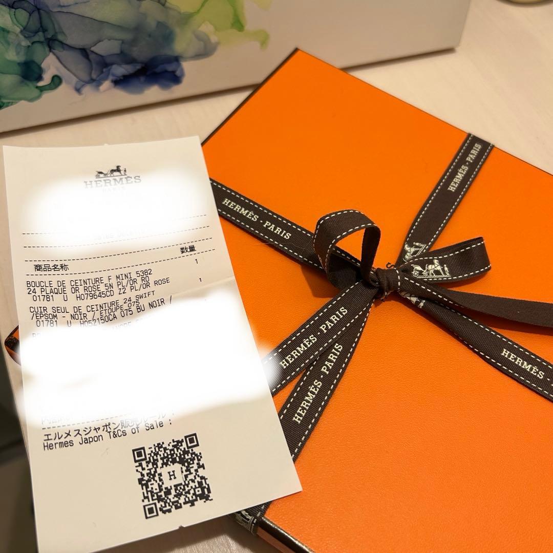 HERMES ベルトバックル 《ミニH》 & レザーベルト（キット） 24