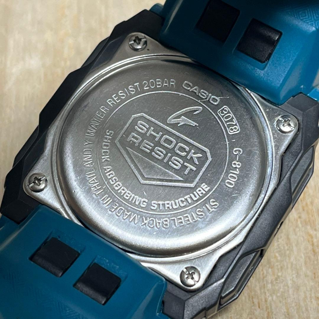 エ*)様 【完動美品】G-SHOCK G-8100ターコイズブルー★デュアルイル