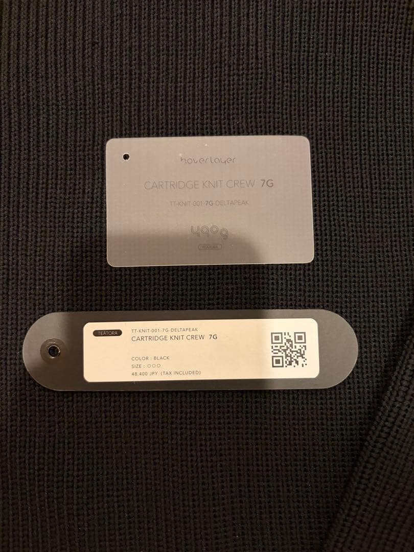 【美品】TEATORA CARTRIDGE KNIT CREW 7G 黒 3