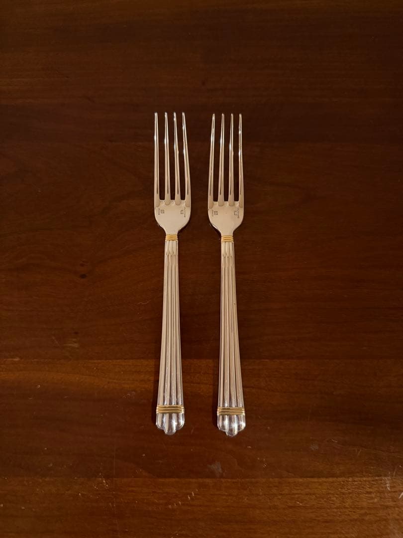 クリストフル　アリアゴールドリング　デザートフォーク