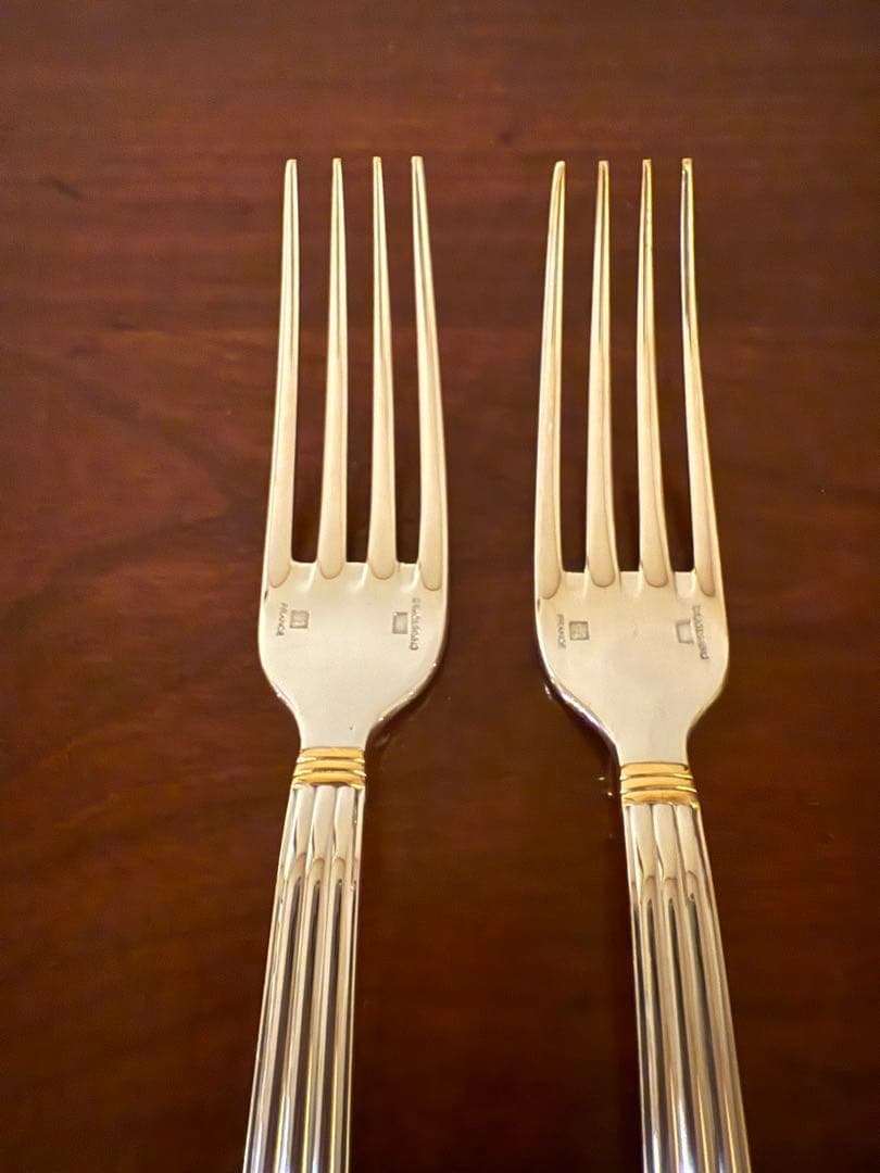 クリストフル　アリアゴールドリング　デザートフォーク