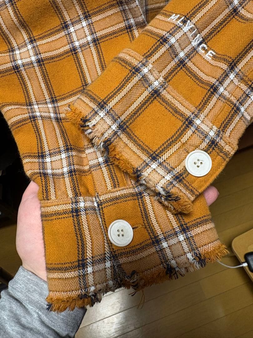トップス MLVINCE military check shirt