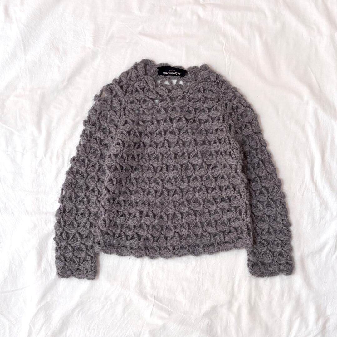 COMME des GARÇONS tricotグレー モヘア ニット 長袖