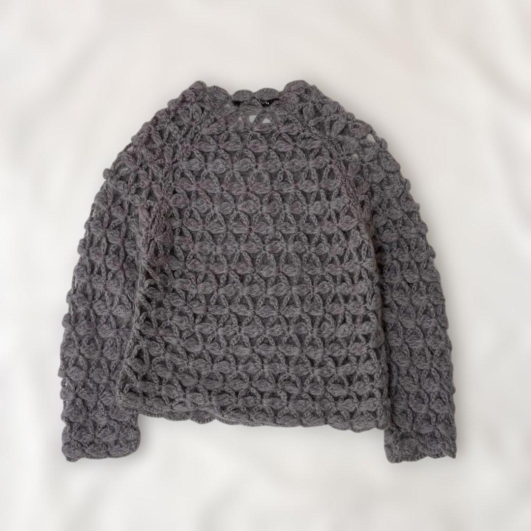 COMME des GARÇONS tricotグレー モヘア ニット 長袖