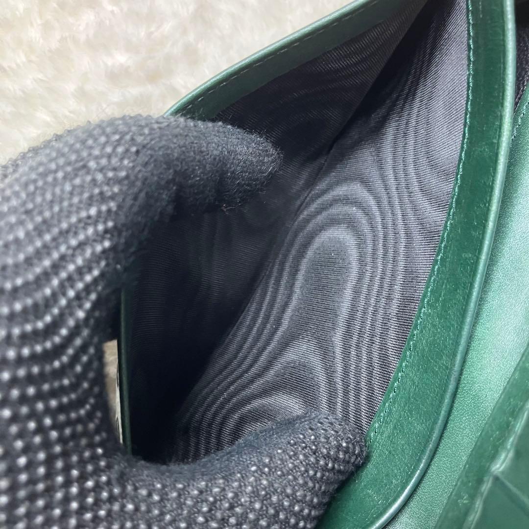 ボッテガヴェネタ✨イントレチャート 本革 レザー ダークグリーン 長財布