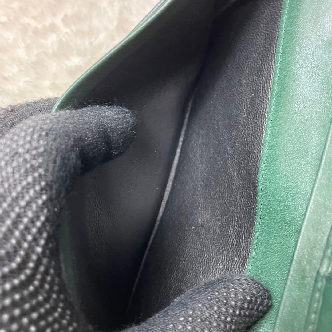 ボッテガヴェネタ✨イントレチャート 本革 レザー ダークグリーン 長財布