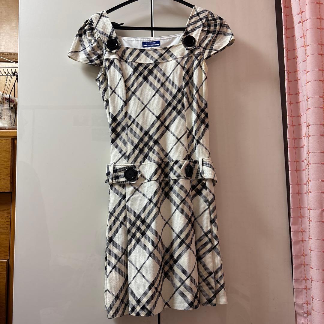 BURBERRY BLUE LABELチェック柄 半袖ミニワンピース 38