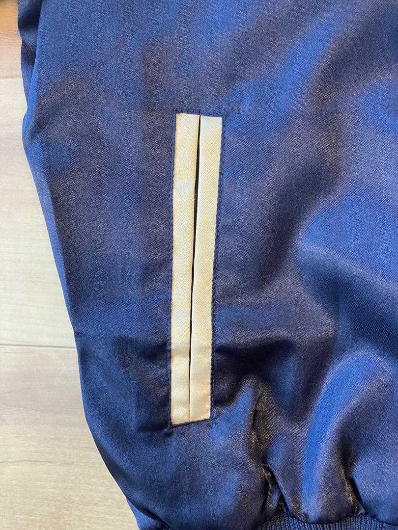 矢沢永吉　E.YAZAWA スカジャン ネイビー・ゴールドプレミアムモルツコラボ