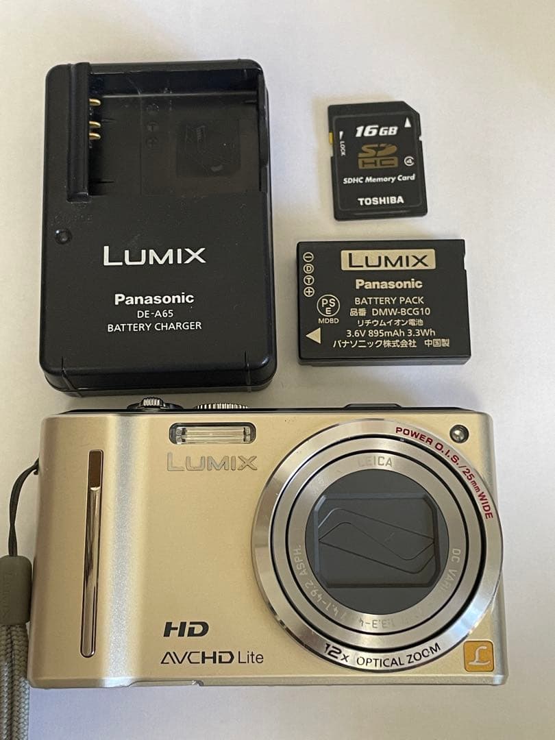 【動作確認済み／準美品】LUMIX DMC-TZ10 バッテリー＋SD16GB付