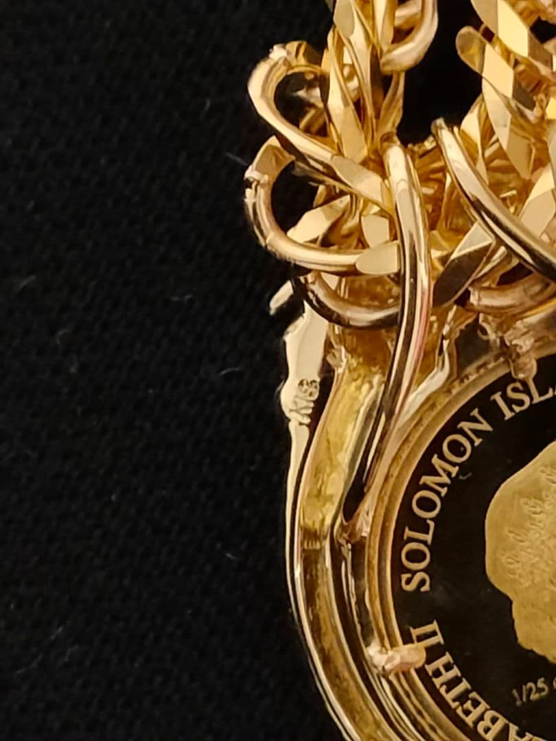 18Kドラゴン枠　馬25/1onz　ネックレストップ