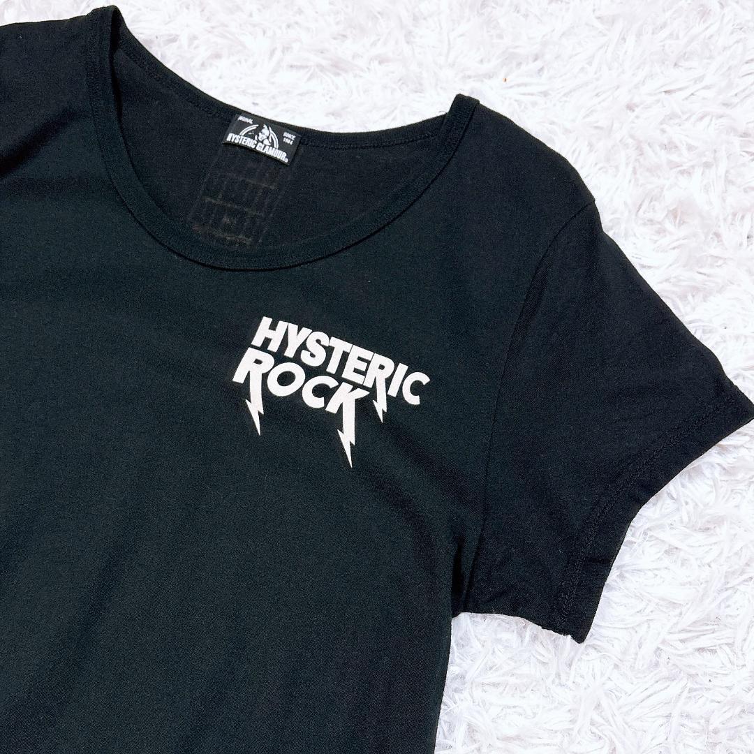 【美品】ヒステリックグラマー バックプリントワンピース ヒスガール ロゴ＆ギター