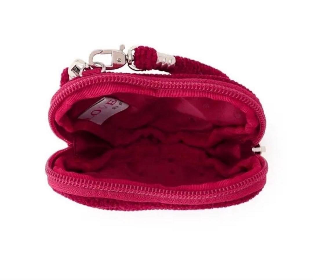 FEILER ラブラリーハート ハート型ポーチ ポーチ フェイラー　レッド