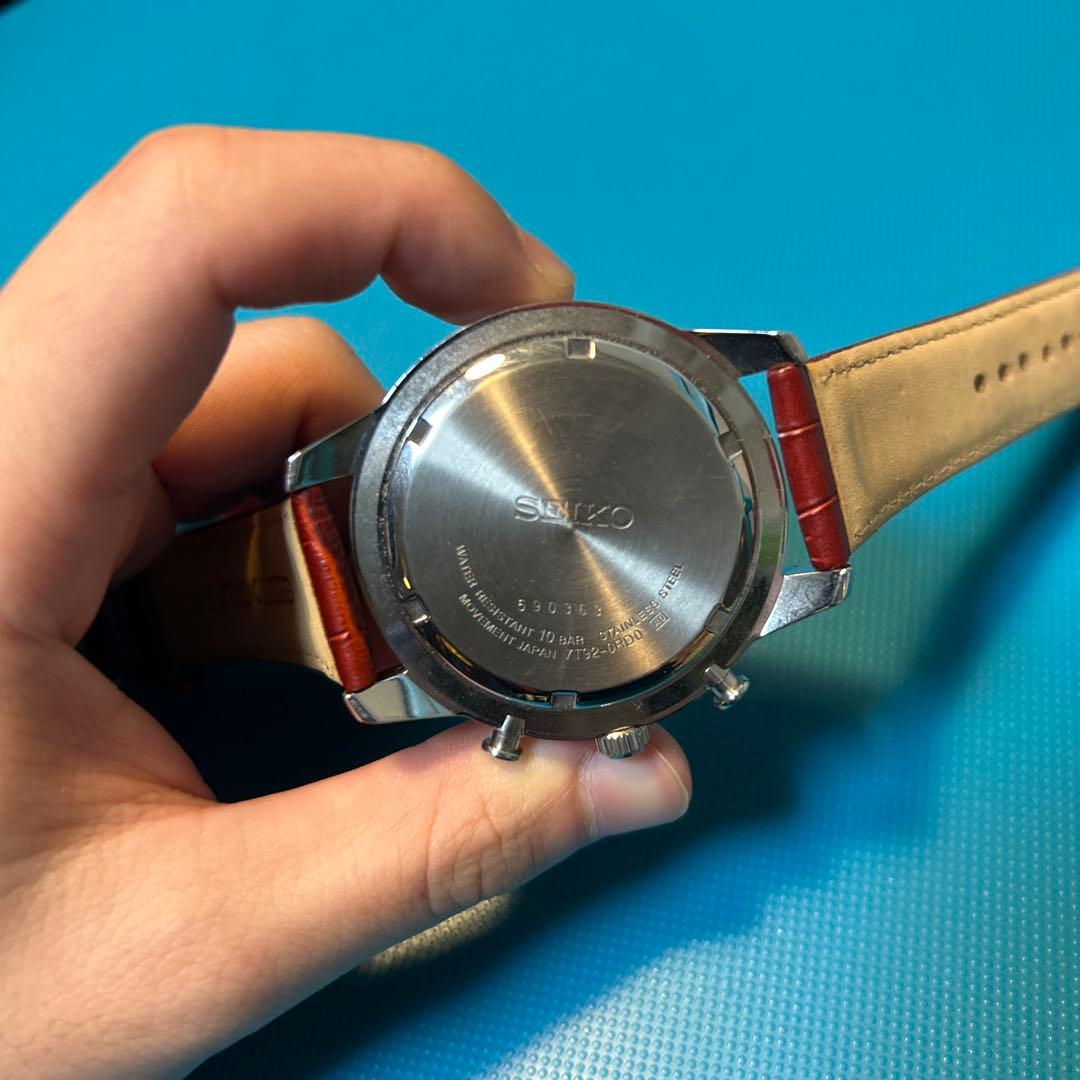 セイコー クロノグラフ レザーバンド 時計