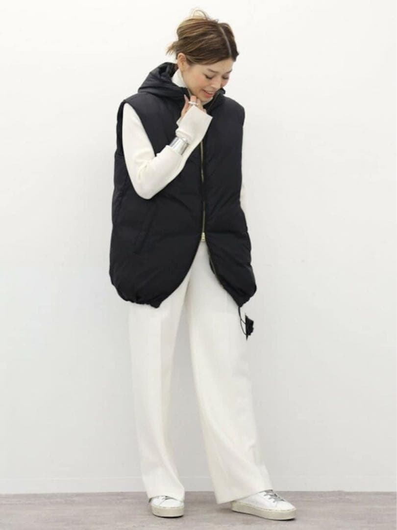 美品 ドゥーズィエムクラス TEX リブ タートルネック ニット ホワイト