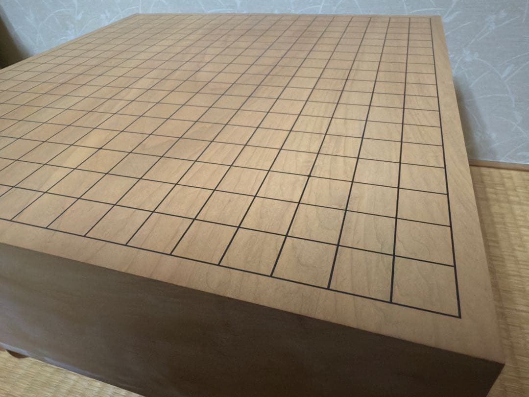 高級囲碁　 囲碁盤 碁石 蛤　木製 碁盤 脚付 高さ25cm 桂 碁笥　美栄