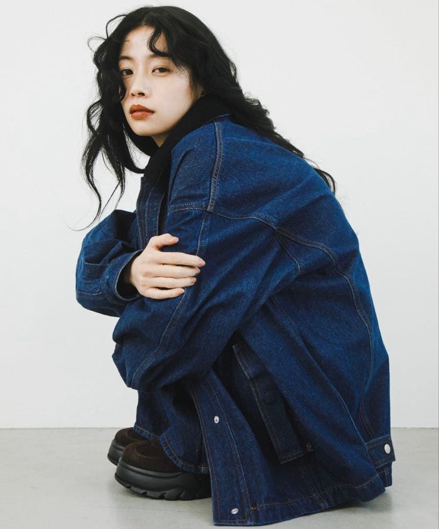 KBF 2WAYカラーデニムブルゾン